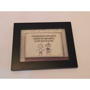 Framed Wall Art Grandchildren are Gods Way of Compensating for Growing Old Quote